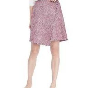 Banana Republic | Pink Tweed Fringe Skirt